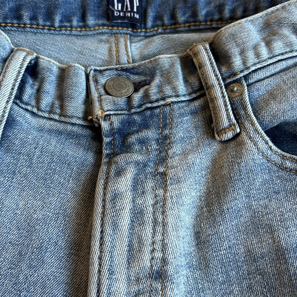 Gap High Rise Blue Denim Jeans 32/30 - Picture 4 of 7